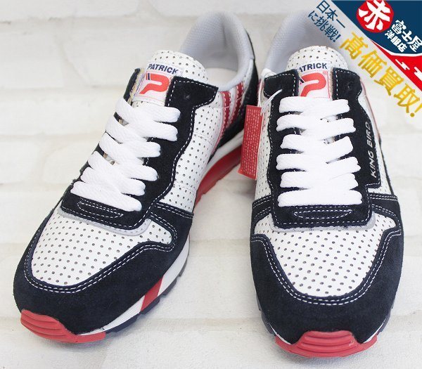 1S7222/新品 PATRICK KINGBIRD-P パトリック キングバードパンチング トリコロール スニーカー 37