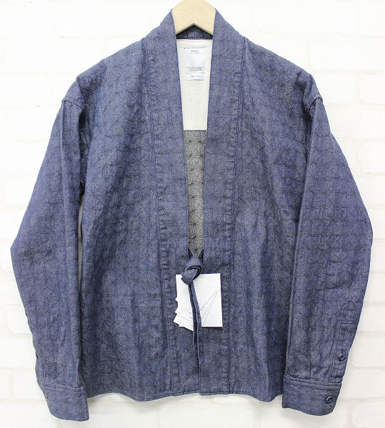 未使用品 visvim 16AW INDIGO LHAMO SHIRT SS ONE WASH EMBROIDERY ISETAN LIMITED ラモシャツ