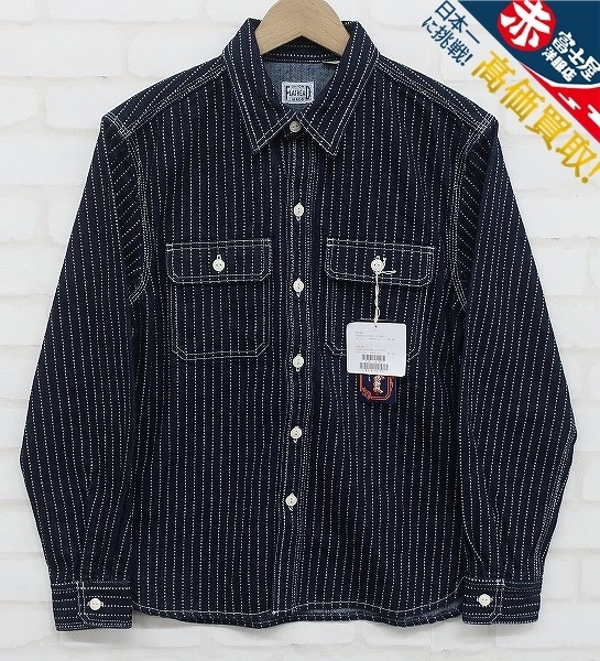 5T2724/未使用品 フラットヘッド 7014W ウォバッシュワークシャツ