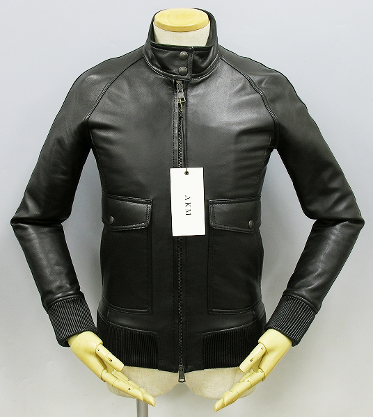 新品 AKM RIBA lamb swing top レザースイングトップ