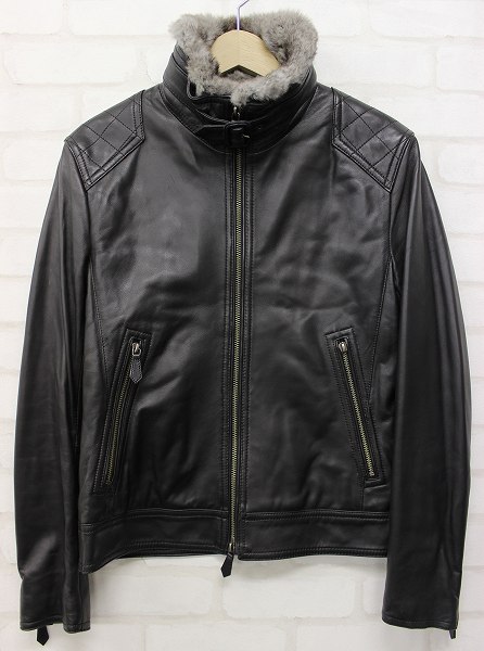 バーバリーブラックレーベル ラムレザージャケット