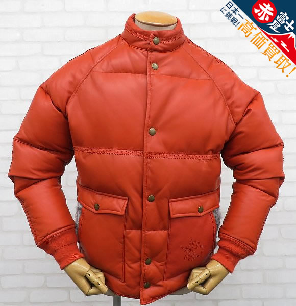 KH2J7885/THREE FACE mine LEATHER DOWN JACKET スリーフェイス シープレザーダウンジャケット