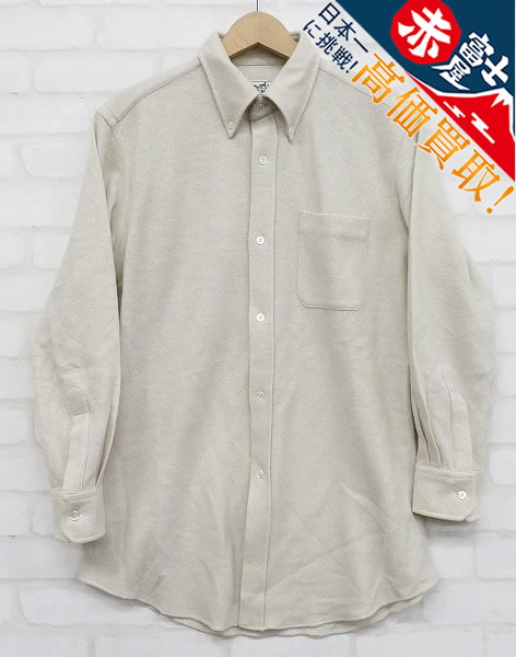 5T8880o/エルメス 長袖BDウールシャツ フランス製 HERMES