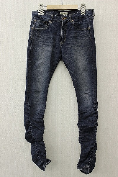 ナノユニバース 裾ギャザーストレッチデニム