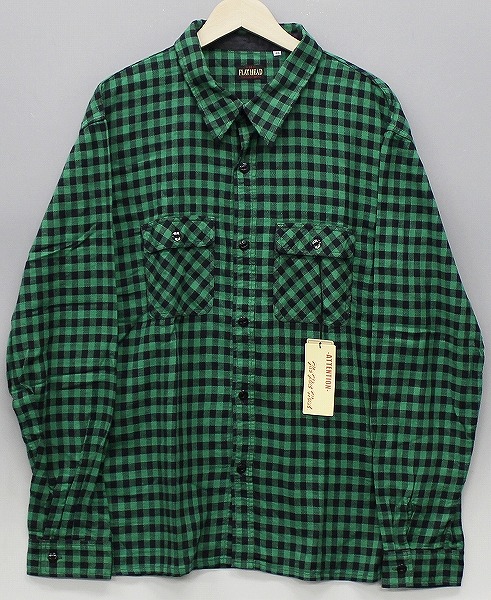 新品 フラットヘッド CO-07W ライトネルワークシャツ