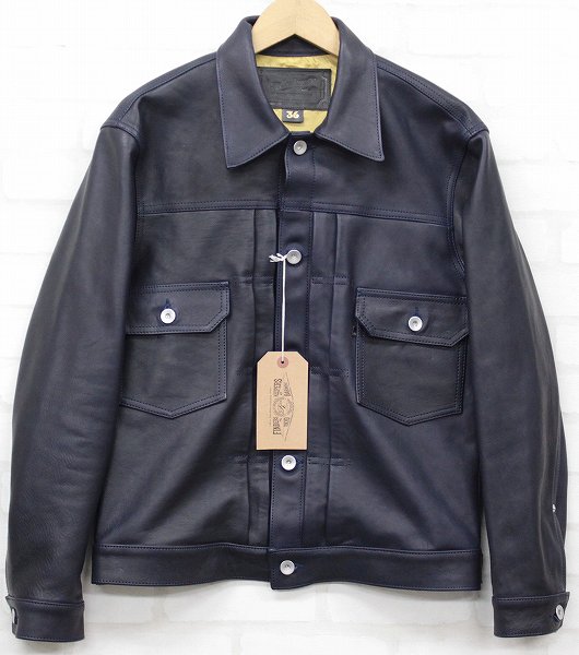 JK2J1379/未使用品 FindersKeepers×Yutaka Fujihara (BerBerJin) FK-TYPE TWO 1955 T-BACK ホースハイド レザージャケット