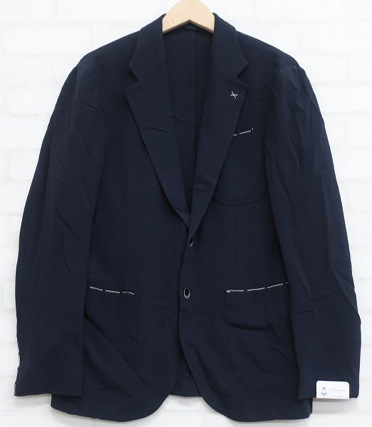 2J5376/未使用品 エリッコフォルミコラ 3Bサマーウールテーラードジャケット ERRICO FORMICOLA