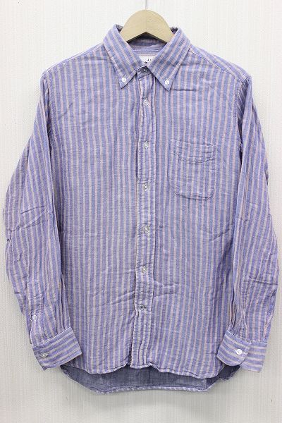 アディロンダック 長袖ストライプガーゼシャツ