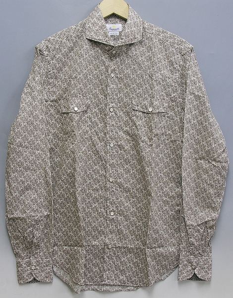 未使用品 giannetto 長袖花柄シャツ ジャンネット
