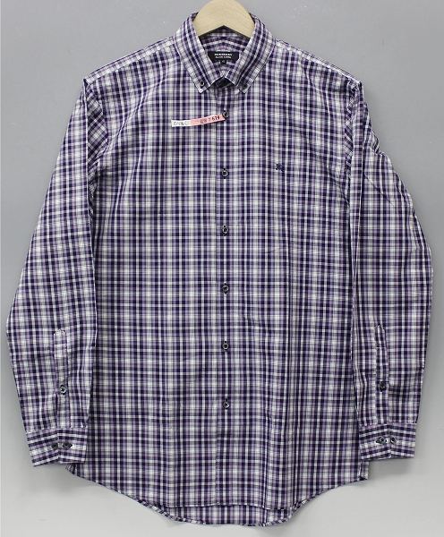 バーバリーブラックレーベル 長袖チェックBDシャツ
