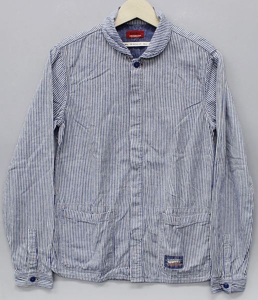 THE CRACKER 長袖ヒッコリーストライプシャツ クラッカー
