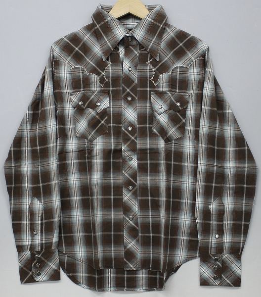 TMT ラメチェックウエスタンシャツ